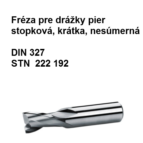 Fréza stopková pre drážky pier, krátka nesúmerná 6x8 Y3 , HSS 30