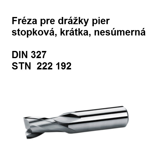 Fréza stopková pre drážky pier, krátka nesúmerná 12x14  V4 , HSS 30  