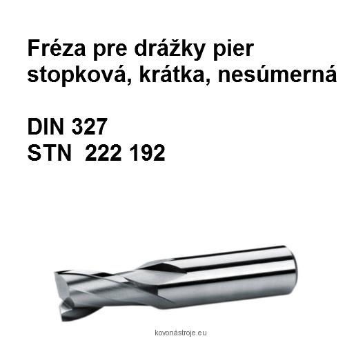 Fréza stopková pre drážky pier, krátka nesúmerná 14x16 , HSS 30  
