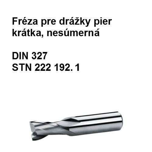 Fréza pre dražky pier krátka, nesúmerná   7  J         (7x10) Y1, HSS 30  