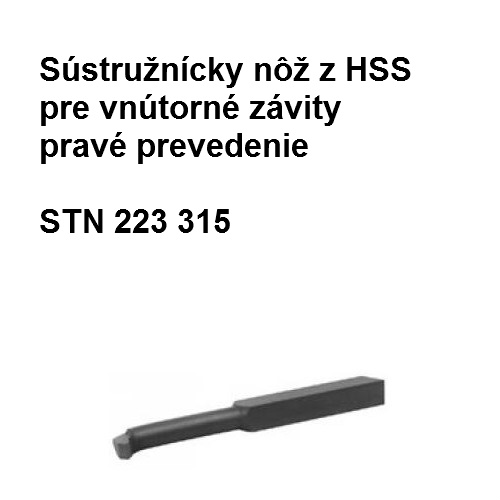 Sústružnícky nôž z HSS pre vnútorné závity 25x25