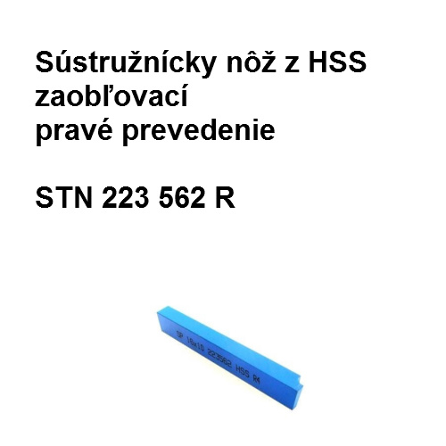 Sústružnícky nôž z HSS zaobľovací pravé prevedenie 25x40