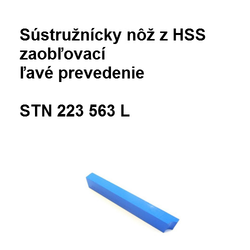 Nôž zaobľovací z HSS zaobľovací ľavé prevedenie 25x40