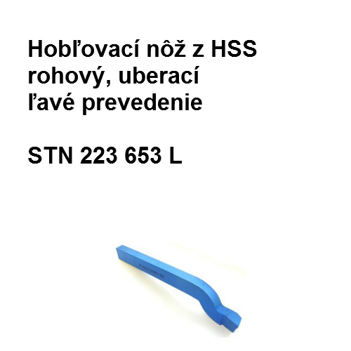 Hobľovací nôž z HSS rohový, uberací, ľavé prevedenie 25x40