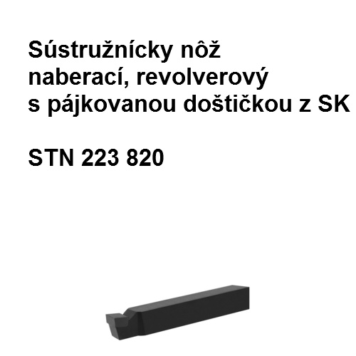 Sústružnícky nôž naberací, revolverový s páj. doštičkou z TK 16x16 K10 BAN