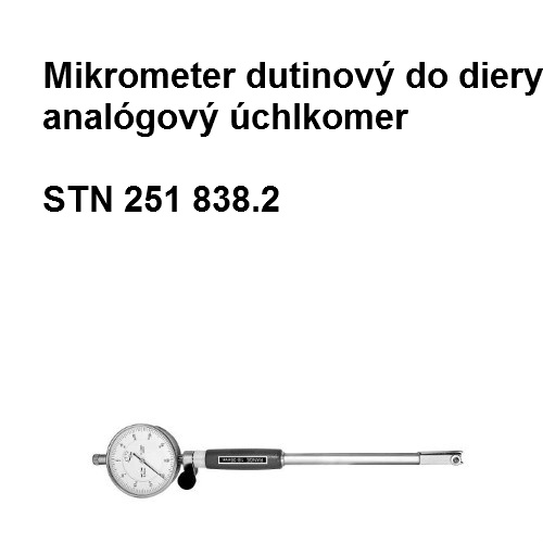 Mikrometer dutinový do diery, analógový úchylkomer 14,5-30,5/180mm 0,01mm