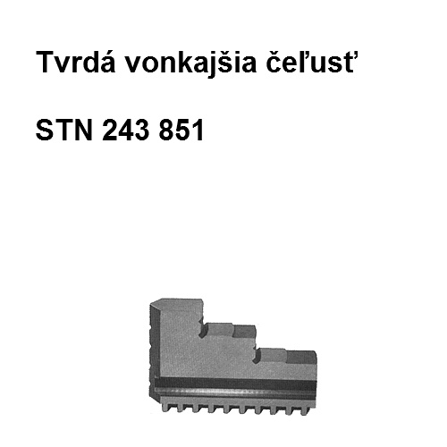 Tvrdá vonkajšia čeľusť 160/3 sada