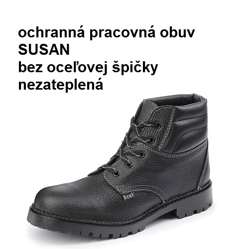 Pracovná obuv - členková bez oceľovej špice SUSAN, veľkosť: 47/12, nezateplená