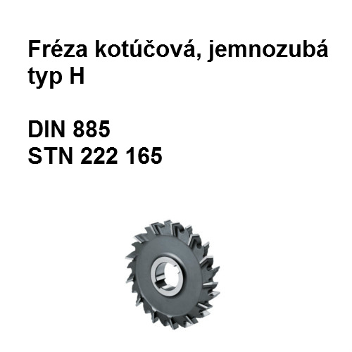 Fréza kotúčová typ H, jemnozubá 63x10x22 X2, HSS 92