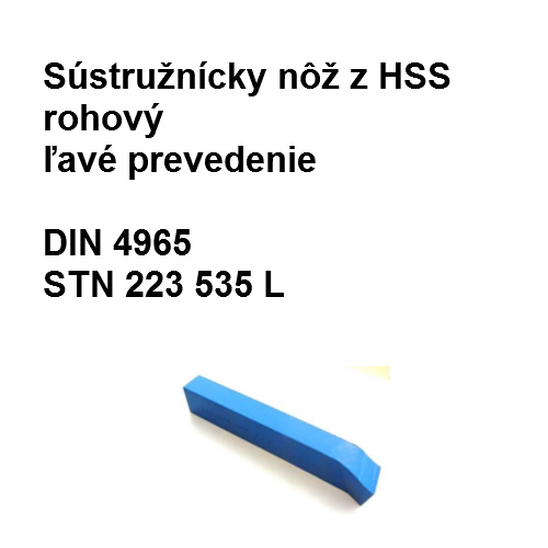 Sústružnícky nôž z HSS rohový ľavé prevednie 16x16 HSS 02