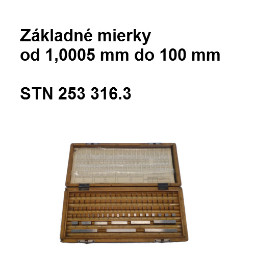 Základné mierky 1,0005-100mm 92 dielov