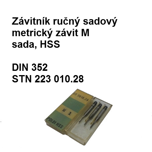 Závitník ručný sadový 223010.28