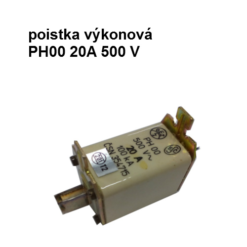 Poistka výkonová PH00 20A 500 V