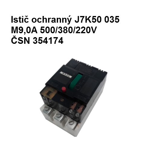 Istič ochranný J7K50 035 M9,0A 500-380-220V