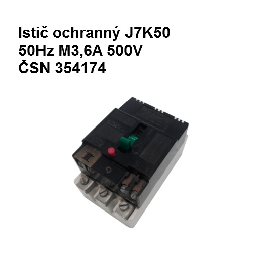 Istič ochranný J7K50 50Hz M3,6A 500V