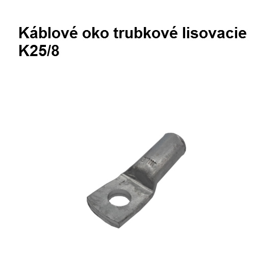 Káblové oko trubkové lisovacie K25/8