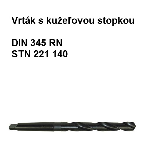 Vrták s kužeľovou stopkou  6,8mm HSS