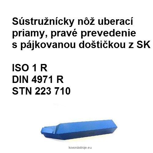 Súst. nôž uberací priamy, pravé prevedenie s pájkovanou doštičkou z SK 25x25 P20