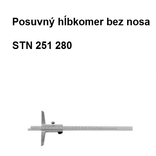 Posuvný hĺbkomer bez nosa 0-500mm 0,02mm
