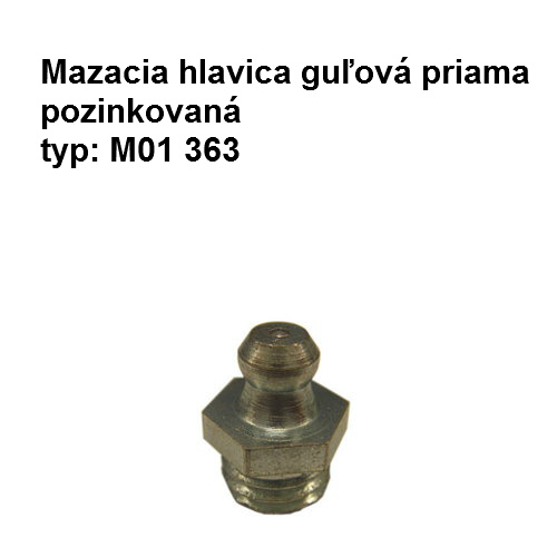 Mazacia hlavica guľová priama M10x1