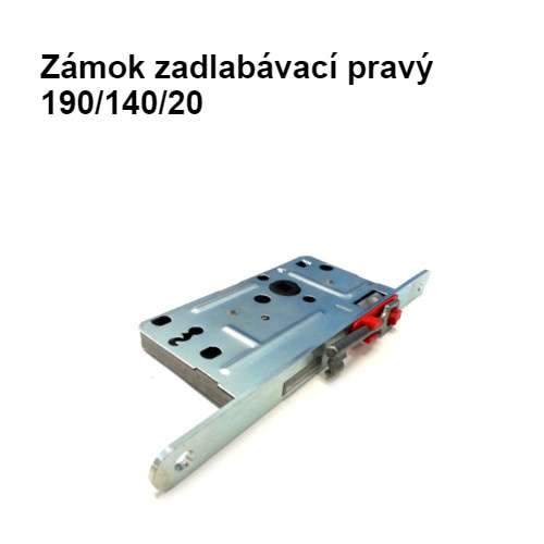 Zámok zadlabávací pravý 72/80/55, 190/140/20