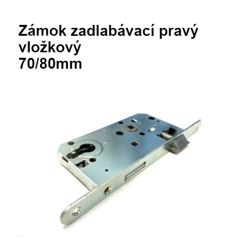 Zámok zadlabávací 70/80mm pravý