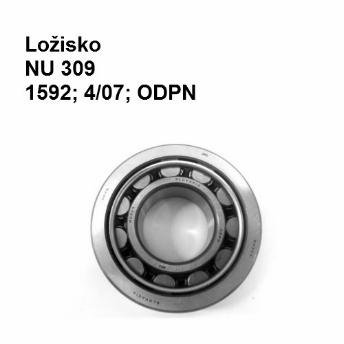 Ložisko NU 309, 1592; 4/07; ODPN