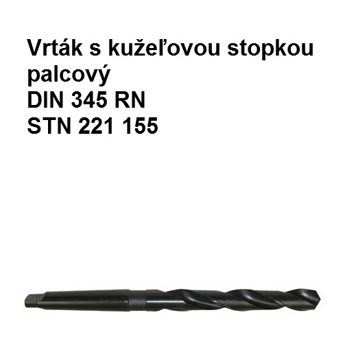 Vrták s kužeľovou stopkou palcový 1 1/8" HSS