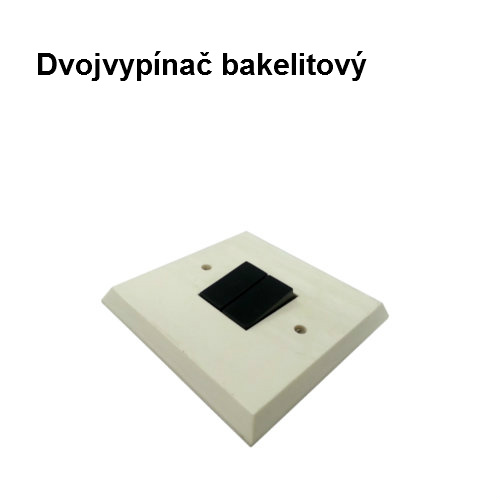 Dvojvypínač bakelitový