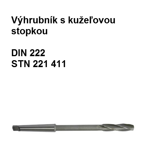 Výhrubník s kužeľovou stopkou 10,75 mm HSS