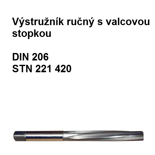 Výstružník ručný s valcovou stopkou 7,5 H 7 HSS