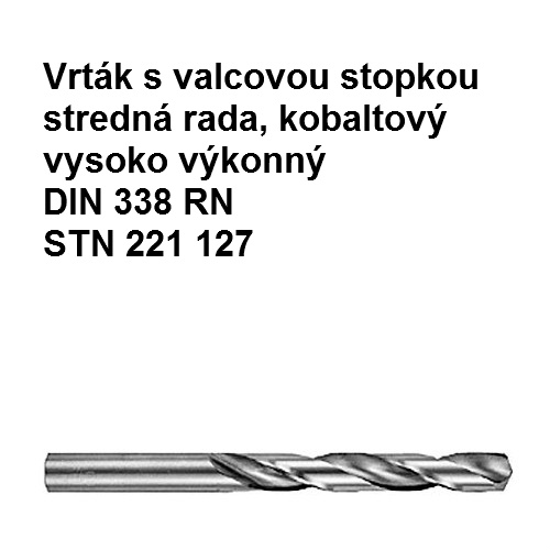 Kobaltový vrták s valcovou stopkou vysoko výkonný stredná rada 7,5mm HSSCo5