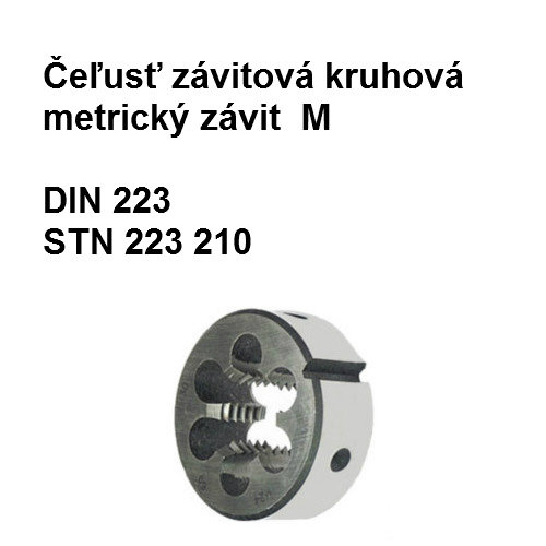 Čeľusť závitová kruhová M6x0,75 HSS 6g Carbon