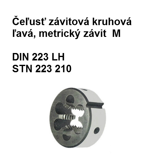 Čeľusť závitová kruhová ľavá M12x1 HSS LH-6g